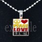 PEACE LOVE BLUEWATER SEMINOLES Elementary School Team Mascot Pendant Necklace Charm or Keychain