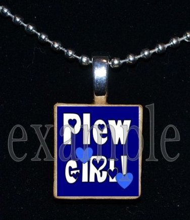 JAMES E PLEW PANTHERS GIRL Elementary School Team Mascot Pendant Necklace Charm or Keychain