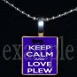 KEEP CALM LOVE PLEW PANTHERS Elementary School Team Mascot Pendant Necklace Charm or Keychain