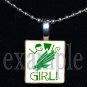 ADDIE R LEWIS GIRL FALCONS School Team Mascot Pendant Necklace Charm or Keychain