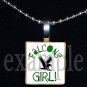 ADDIE R LEWIS GIRL FALCONS School Team Mascot Pendant Necklace Charm or Keychain
