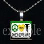 PEACE LOVE LEWIS FALCONS School Team Mascot Pendant Necklace Charm or Keychain