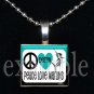 DESTIN MIDDLE SCHOOL PEACE LOVE MARLINS School Team Mascot Pendant Necklace Charm or Keychain