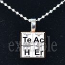 Science Elements School Teacher Scrabble Necklace Pendant Charm or Key-chain Great Gift