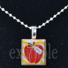 School Teacher APPLE Scrabble Necklace Pendant Charm or Key-chain Great Gift