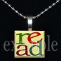 School Teacher READ Scrabble Necklace Pendant Charm or Key-chain Great Gift