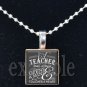 School Teacher Scrabble Necklace Pendant Charm or Key-chain Great Gift