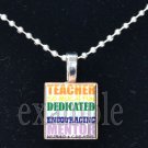 SUBWAY ART School Teacher Scrabble Necklace Pendant Charm or Key-chain Great Gift