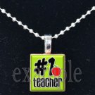 #1 School Teacher Scrabble Necklace Pendant Charm or Key-chain Great Gift