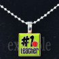 #1 School Teacher Scrabble Necklace Pendant Charm or Key-chain Great Gift