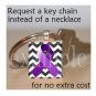 ALZHEIMER'S  Awareness Ribbon Scrabble Tile Key-chain
