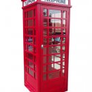 New London Red Telephone Booth Replica-Solid Kiln Dried Mahogony Wood! Unique!