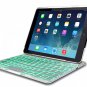 FlyStone&Acirc;&reg; Folio Leathe Case Ultra-thin Backlit Bluetooth Keyboard for iPad Air / iPad 5 (Silver)