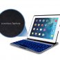 FlyStone® Folio Leathe Case Ultra-thin Backlit Bluetooth Keyboard for iPad Air / iPad 5 (Black)