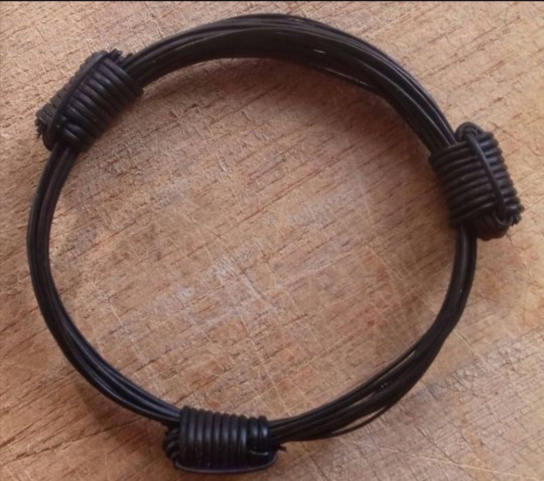 Genuine Elephant hair bracelet 3 knots
