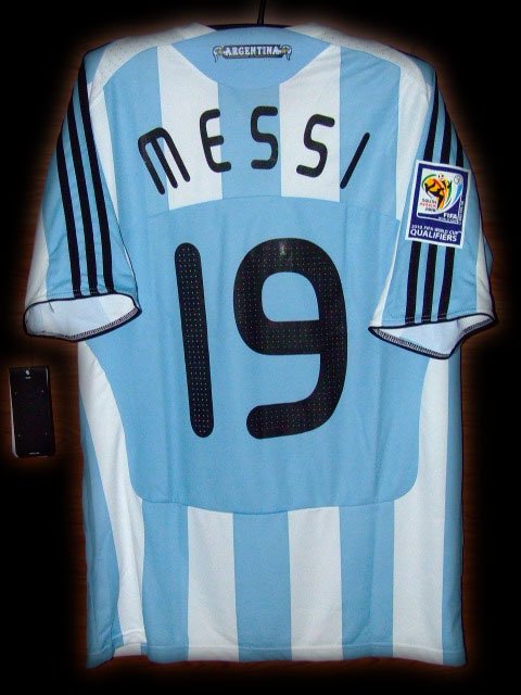 FIFA World Cup 2010 Argentina Away Name Number Set #10 MESSI Repro –  Kitroom Football