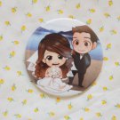 Round hand mirror (Wedding Couple Beach)