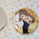 Round hand mirror (Wedding Couple tree)