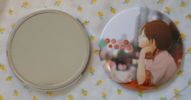 Round hand mirror (Rainy cafe kokomo design)
