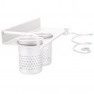 3-in-1 Wall Mounted Aero Aluminum Toothbrush Hair Dryer Organizer Holder Rack