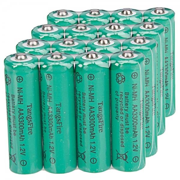 16Pcs TangsFire AA 3300mAh 1.2V Rechargeable Ni-MH Battery Green