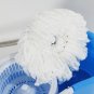 360&Acirc;&deg; Rotating Head Easy Magic Floor Mop Bucket 2 Head Microfiber Spinning Blue
