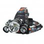 XM-L 3*T6 10W 3 Modes 5000LM White Light Headlamp Black