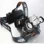 XM-L 3*T6 10W 3 Modes 5000LM White Light Headlamp Black