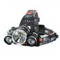XM-L 3*T6 10W 3 Modes 5000LM White Light Headlamp Black