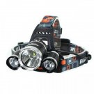 0XML 3*T6 5000LM 4 Modes Single LED Headlamp Black