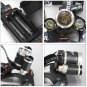 0XML 3*T6 5000LM 4 Modes Single LED Headlamp Black