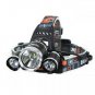 0XML 3*T6 5000LM 4 Modes Single LED Headlamp Black