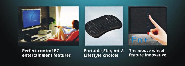 AK81 Mini Wireless Keyboard Mouse Combo Black