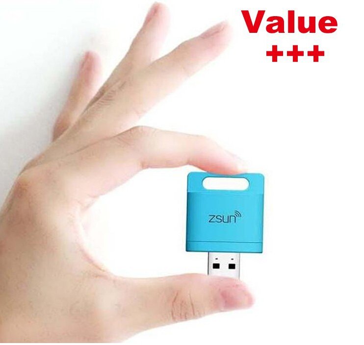 ZSUN Wi-Fi Smart 128GB TF Card Reader for iPhone iPad iOS Android Windows PC