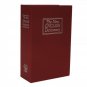 Dictionary Book Cash Money Jewelry Safe Storage Box Security Key Lock Red