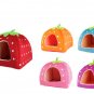 Soft Cotton Cute Strawberry Style Multi-purpose Pets Dog Cat House Nest Yurt