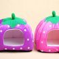 Soft Cotton Cute Strawberry Style Multi-purpose Pets Dog Cat House Nest Yurt