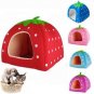 Soft Cotton Cute Strawberry Style Multi-purpose Pets Dog Cat House Nest Yurt