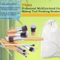 New 11Pcs Fiber Nylon Bamboo Handle Makeup Brush Set Kits for Cosmetic with Bag