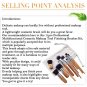 New 11Pcs Fiber Nylon Bamboo Handle Makeup Brush Set Kits for Cosmetic with Bag