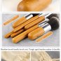 New 11Pcs Fiber Nylon Bamboo Handle Makeup Brush Set Kits for Cosmetic with Bag