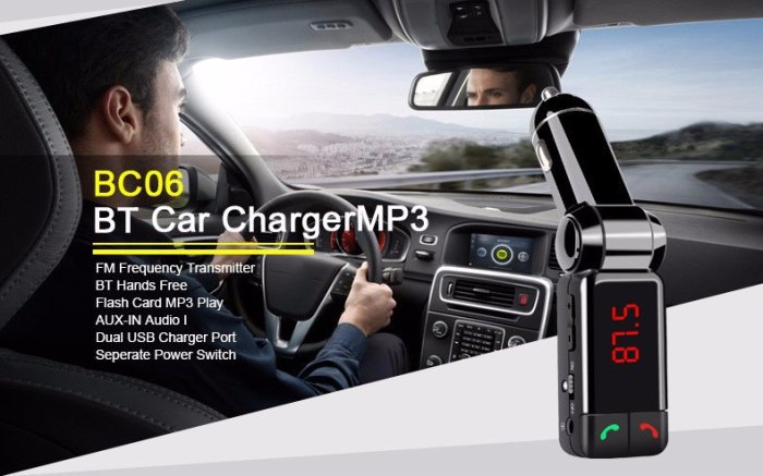 Car Bluetooth V2.1 + EDR Transmitter with FM & Hands-free & Dual USB Charger