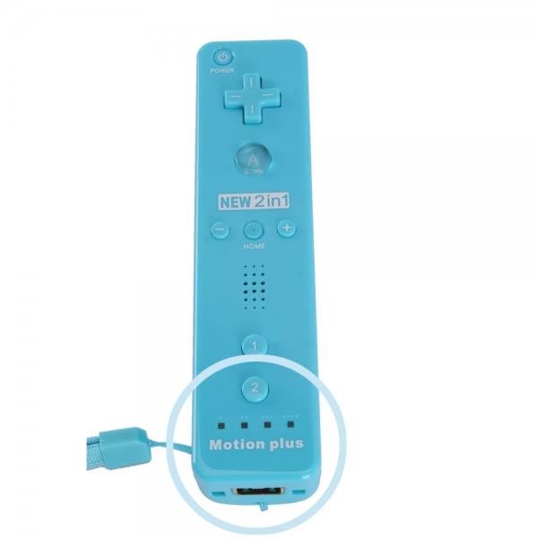 Remote Controller with Built in Motion Plus for Wii / Wii U Light Blue