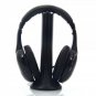 5 in 1 Wireless Headphone Earphone for MP3/MP4 PC TV CD FM Radio Black