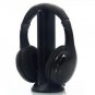 5 in 1 Wireless Headphone Earphone for MP3/MP4 PC TV CD FM Radio Black