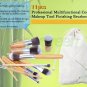 15 Color Concealer Palette & 11pcs Bamboo Handle Brush Pince Maquiagem Kit