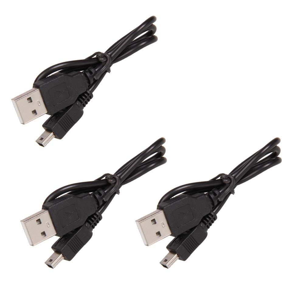 3 pcs 5 Pin Mini USB to USB 2.0 Cable