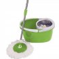 Easy Magic Floor Mop 360 Bucket 2 Heads Microfiber Spin Spinning Rotating Green