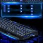 3 Colors Illuminated LED Backlight USB Wired Gaming Crack Keyboard for PC Black