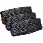 3 Colors Illuminated LED Backlight USB Wired Gaming Crack Keyboard for PC Black